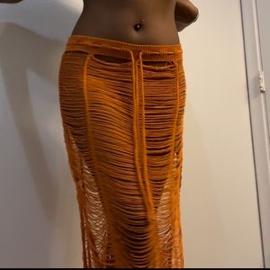 Crochet maxi skirt